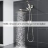 712DBE5jFiL._AC_SL1500_.jpg G-Promise All Metal 10" Dual Square Shower Head Combo | Rain Shower Head | Handheld Shower Wand | Adjustable | 3-Way Diverter | 71" Extra Long Hose - A Bathroom Upgrade(Brushed Nickel)