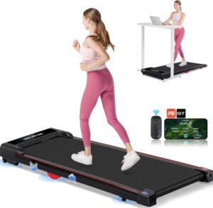 GORISE Walking Pad, Under Desk Treadmills for Home, Walking Pad with APP, Treadmills with Remote Control and LED Display, 3 in 1 Portable Walking Treadmill, Shock Absorption Design, 300 Lbs Capacity