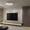 2PCS Wood Wall Panels, 3D Fluted Sound Absorbing Slat Wall Paneling in Walnut, Wood Finish Sound Proof for Wall and Ceiling 47.2" x23.6"/ Sheet