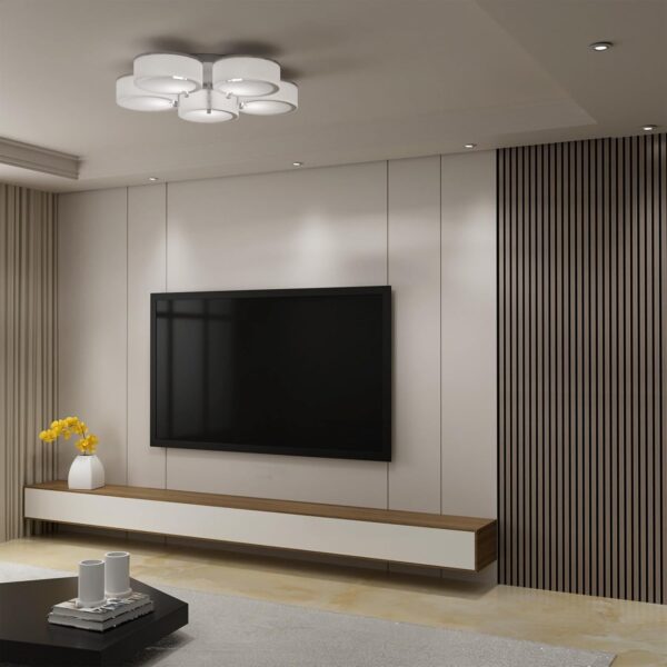 2PCS Wood Wall Panels, 3D Fluted Sound Absorbing Slat Wall Paneling in Walnut, Wood Finish Sound Proof for Wall and Ceiling 47.2" x23.6"/ Sheet
