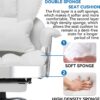 Efomao Desk Office Chair,Big High Back PU Leather Computer Chair,Managerial Executive Swivel Chair with Leg Rest and Lumbar Support,White Office Chair