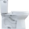 TOTO Drake Two-Piece Elongated 1.6 GPF TORNADO FLUSH Toilet with CEFIONTECT and SoftClose Seat, WASHLET+ Ready, Cotton White - MS776124CSG#01