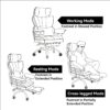 Efomao Desk Office Chair,Big High Back PU Leather Computer Chair,Managerial Executive Swivel Chair with Leg Rest and Lumbar Support,White Office Chair