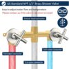 2 Handle Shower Faucet Set with Tub Spout Bathtub Shower Faucet Combo Set Shower System Complete Tub and Shower Trim Kit Brushed Nickel Wall Mounted Shower Fixtures