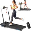 10% Incline Walking Pad Treadmills, Under Desk Treadmill 265/340+lb Capacity for Home Small Space, Portable Foldable Adjustable Incline Treadmill, Easy to Move and Upright Store, Mute Beep, Quieter