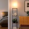 addlon Floor Lamp with Shelves, 4-Tier Modern Shelf Floor Lamp with 3CCT LED Bulb, Display Lamp for Living Room, Bedroom and Office - Black