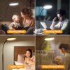 Floor Lamp, 18W Bright LED Floor Lamps for Living Room with Diamond-Surface, Stepless Adjustable Colors & Dimmer Standing Lamp with Timer, Remote & Touch Control, Reading Lights for Bedroom, Office