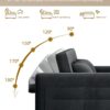 YITAHOME 55" Convertible Sofa Bed, Velvet Sleeper Sofa with Pull-Out Bed, 3-in-1 Futon Couch with Reclining Backrest and Side Pocket, Modern Loveseat for Living Room, Black, Full Size