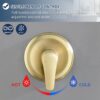 Tub and Shower Faucet Set Complete Dual Shower Head and Handheld 2 in 1 Combo Set Shower System with Tub Spout Tub and Shower Trim Kit Brushed Gold