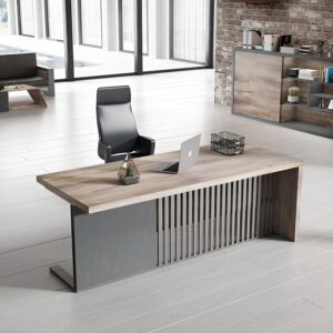 WESOME 70.87 Inch Executive Office Desk, Modern Executive Office Desk for Home Office,Mahogany Ford Executive Desk,Business Furniture Desk Workstation (Left, 70.87×35.5×30 in)