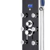 Blue Ocean 52" Aluminum SPA392B Shower Panel Tower System with 8 Adjustable Massage Jets and Rainfall Shower Head & Tub Spout