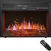 32" Electric Fireplace Inserts Heater - Recessed Fire Places Electric Fireplace Insert with Remote Control, 8H Timer, 6 Brightness Settings, 750 | 1500W, (32" W x 22" H) Black