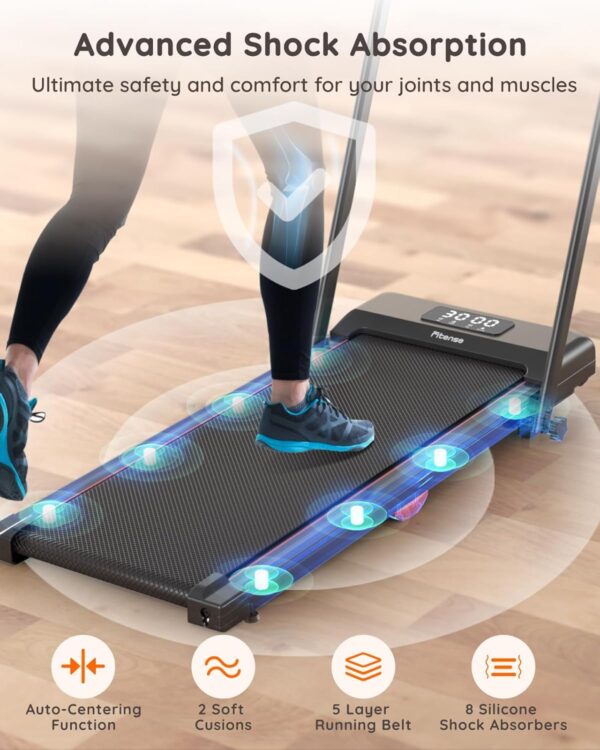2-in-1 Incline Treadmills for Home, 2.5 HP Compact Walking Pad Under Desk Treadmill with Incline 3%/9%, Remote Control, LED Display, 1-12 km/h Speed Lightweight Treadmill for Home/Office