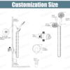 Aolemi Shower System Dual 2-in-1 Rain Shower Faucet Set 8-Setting Shower Head & Handheld Spray 3 Way Diverter Shower Trim Kit Pressure Rough-in Valve Included with Tub Spout Matte Black