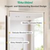 TokeShimi 14x24 Recessed or Surface Mounted Medicine Cabinet Mirrored, Brushed Nickel Bathroom Medicine Cabinet Mirror Aluminum Framed Modern Farmhouse, Metal Mirror with Storage Adjustable