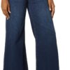 KUT from the Kloth Women's Meg High-Rise Fab Ab Wide Leg Raw Hem in Exhibited