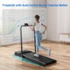 Walking Pad with Auto Incline, Under Desk Folding Treadmill with Remote Control and LED Display for Home Office, 2.5HP Portable Walking Jogging Running Machine, 300 LB Capacity