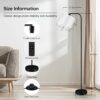 BoostArea Dimmable Floor Lamp for Living Room,Arc Sofa Lamps with Remote Control,Stepless Dimmable & Colors Temperature,2700k-6500k,67 in,Tall Modern Standing Lamp for Bedroom Study Room Office,White