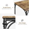 Dining Table Set for 4, Kitchen Table and Chairs, 5-Piece Metal and Wood Indoor Modern Rectangular Dining Table Furniture Set for Kitchen, Dining Room, Dinette, Breakfast Nook w/ 4 Chairs