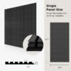 Wood Slat Acoustic Panels for Wall and Ceiling, 3D Fluted Wood Veneer Paneling, 47.3" x 23.6" Each Soundpoof Wooden Slat Wall Panel - Black Oak, 4 Pack
