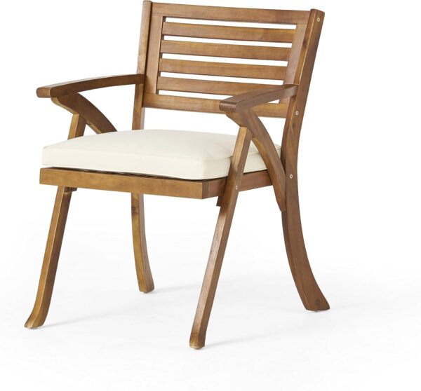 Christopher Knight Home Hermosa Acacia Wood Dining Set, 5-Pcs Set, Teak Finish