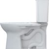 TOTO Drake Transitional Two-Piece Elongated 1.28 GPF Universal Height TORNADO FLUSH Toilet with CEFIONTECT, Cotton White - CST786CEFG#01