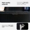 Over The Toilet Storage Cabinet – Wood Bathroom Shelf Above Toilet with Double Doors, Bathroom Storage Cabinet Organizer, Black