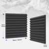 50 Pack Acoustic Panels Soundproof Studio Foam for Walls Sound Absorbing Panels Sound Insulation Wedge for Studio, 1" X 12" X 12" (Black)