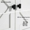 30" Bathroom Vanity with Sink, White Modern Bathroom Storage Cabinet with Black Drop in Bathroom Sink Combo Set