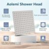 Aolemi Ceiling Mount Shower System with Rainfall Shower Head and Handheld,High Pressure Shower Faucet Set Fixture Combo with 2 in 1 Handheld Spray Rough-in Valve,16 Inch Shower Head Brushed Nickel