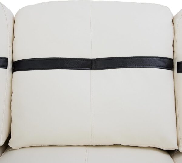NicBex Sectional Couches for Living Room 2-Piece Modern Sectional Sofa with Right Chaise Classic L-Shape Sectional Couch Leather Upholstered Sofa Couches for Living Room, Office, White