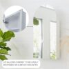 Arched Medicine Cabinet With Mirror For Bathroom Wall, Surface Mount Or Recessed Medicine Cabinet With Mirror -17" x 32", Large Medicine Cabinet Bathroom Mirror With Storage, Modern Medicine Cabinet