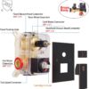 SR SUN RISE 12 Inches All Metal Bathtub Faucet Set Shower System with Tub Spout Square Rain Shower Head and Handheld Combo Shower Fixtues, Modern Valve and Trim Kit, Oil-Rubbed Bronze