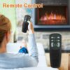 32" Electric Fireplace Inserts Heater - Recessed Fire Places Electric Fireplace Insert with Remote Control, 8H Timer, 6 Brightness Settings, 750 | 1500W, (32" W x 22" H) Black