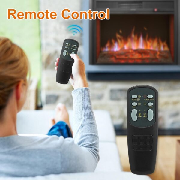 32" Electric Fireplace Inserts Heater - Recessed Fire Places Electric Fireplace Insert with Remote Control, 8H Timer, 6 Brightness Settings, 750 | 1500W, (32" W x 22" H) Black