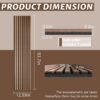 93.7"x12.6" Wood Slat Wall Panel with Felt Backing, 2 Pack Fluted Sound Absorbing Wood Panel for Stylish Decor and Noise Reduction, Walnut