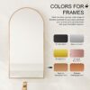 Arched Medicine Cabinet with Mirror,Arch Bathroom Medicine Cabinet with 3 Shelves,Wall Mounted Only,16x31 Inch