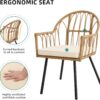YITAHOME 5 Pieces Outdoor Patio Dining Table Chair Set,Wicker Patio Dining Set,Outdoor Rattan Dining Table Set for Patio, Backyard, Balcony, Garden (with Umbrella Hole), Beige