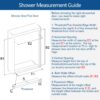 Shower Doors Frameless 52-54" W x 76" H Width Adjustable Double Sliding Glass Door 3/8"(10mm) Easy Clean Stainless Steel Hardware (Brushed Nickel)
