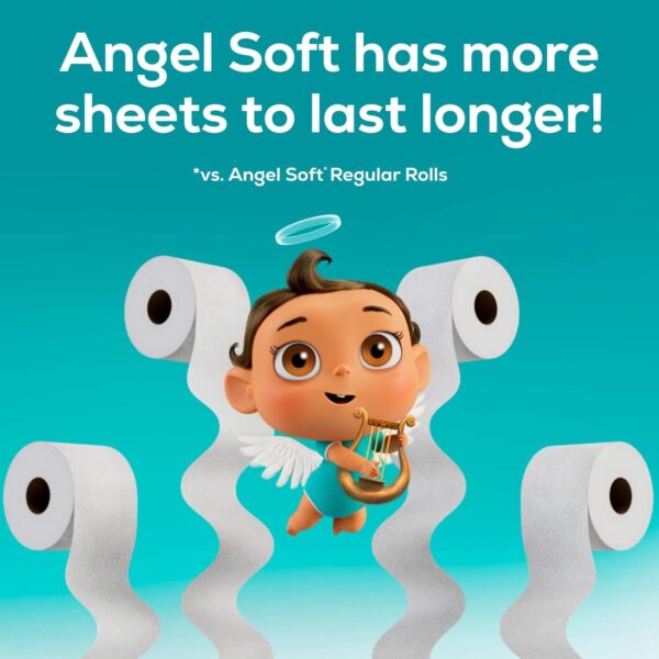 Angel Soft Toilet Paper, 8 Mega Rolls = 32 Regular Rolls, Soft and Strong Toilet Tissue