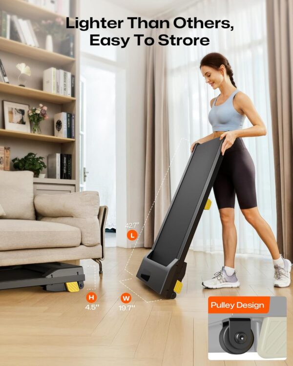 Walking Pad, Under Desk Treadmill for Home Small, Portable Treadmill with Six-Point Shock Absorption, Quiet Walking Pad for Office