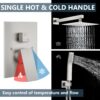Aolemi Shower Faucet Set Rain Shower System with Handheld Spray Bathroom Shower Combo Rough-in Valve and Shower Trim Kit Included Brushed Nickel 8 Inch Wall Mount Shower Head