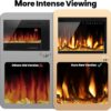 Smart 36" WiFi-Enabled Electric Fireplace Heater, Recessed in-Wall and Wall-Mounted Linear Fireplace,Compatible with Alexa,13 Adjustable Flame Color and 5 Brightness,1500/750 Watt Heater,Black