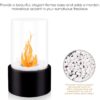 BRIAN & DANY Tabletop Fire Pit, Mini Portable Indoor Fire Pit Tabletop Fireplace, Ethanol Table Top Firepit Bowl Decor Home Patio Balcony Outdoor, Black