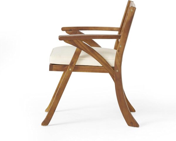 Christopher Knight Home Hermosa Acacia Wood Dining Set, 5-Pcs Set, Teak Finish
