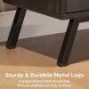 Bestier 80 Inch Black Rattan TV Stand with Storage for 85 Inch TV, 4-in-1 Mid Century Modern Entertainment Center with LED Lights, Doors and Adjustable Glass Shelves for Living Room