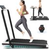 ANCHEER Under Desk Treadmill with Incline, 3 in 1 Walking Pad Treadmill with Remote Control, 2.5HP Folding Treadmill for Home, 300lbs Weight Capacity Quiet Jogging Running Electric Machine