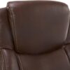 La-Z-Boy Delano Big & Tall Executive Office Chair, High Back Ergonomic Lumbar Support, Bonded Leather, Brown