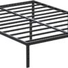 14 Inch Metal Bed Frame Queen Size No Box Spring Needed, Heavy Duty Platform Support Up to 3000 lbs, Easy Assembly, Noise Free, Black