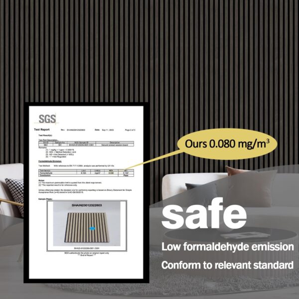 HPINUB 3D Acoustic Panels,Fluted Sound Absorbing Panel with Wood Finish for Stylish Decor and Noise Reduction,Textured Slat Wall Panels Wood Slats for Wall and Ceiling-23.6"x47.2"x2pcs (Matte Black)